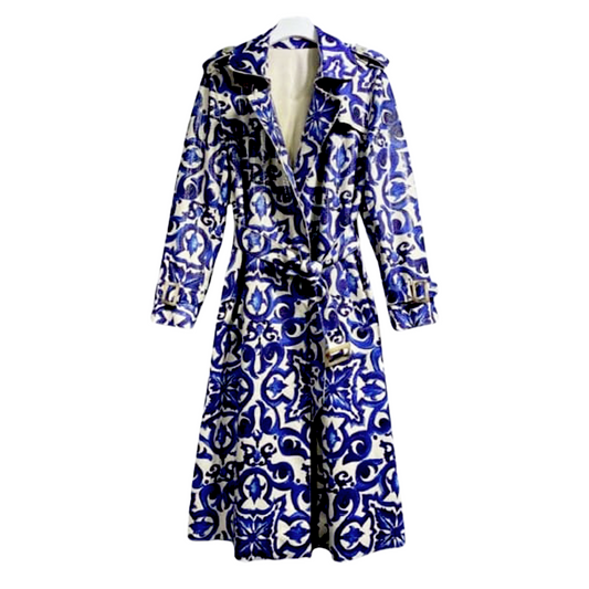 STUNNING PRINT LEATHER COAT